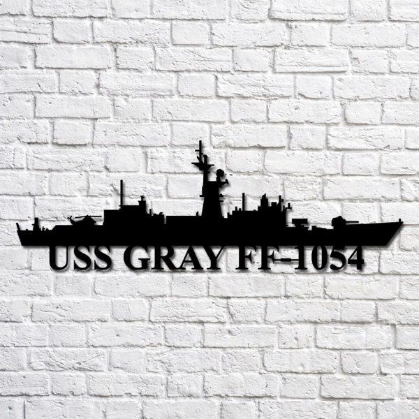 Us Navy Metal Sign, Veteran Signs, Uss Gray Ff1054 Navy Ship Metal Art, Metal Sign, Metal Sign Decor, Metal Navy Signs