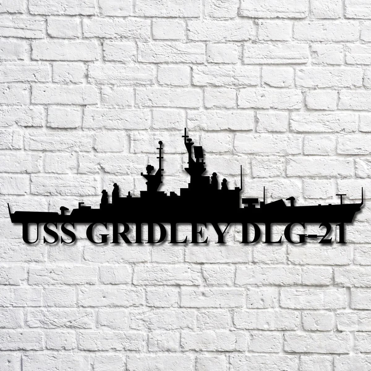 Us Navy Metal Sign, Veteran Signs, Uss Gridley Dlg21 Navy Ship Metal Art, Metal Sign, Metal Sign Decor, Metal Navy Signs