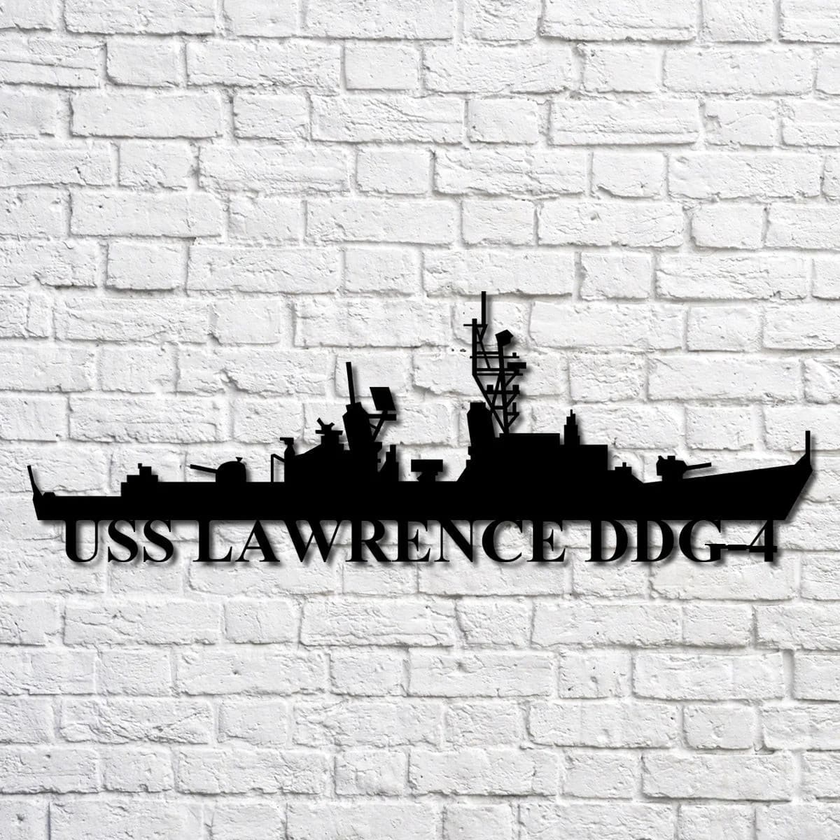 Us Navy Metal Sign, Veteran Signs, Uss Lawrence Ddg4 Navy Ship Metal Art, Metal Sign, Metal Sign Decor, Metal Navy Signs