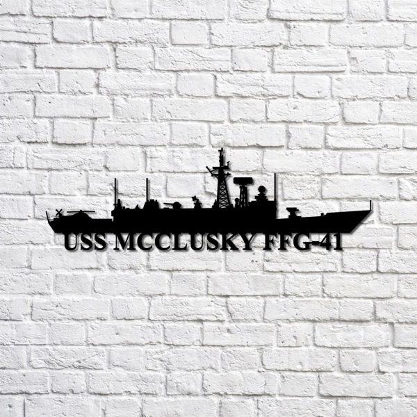 Us Navy Metal Sign, Veteran Signs, Uss Mcclusky Ffg41 Navy Ship Metal Sign, Metal Sign, Metal Sign Decor, Metal Navy Signs
