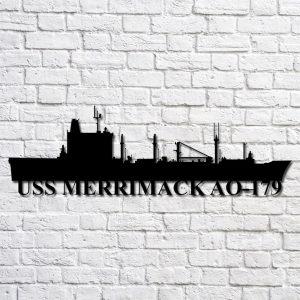 Us Navy Metal Sign Veteran Signs Uss Merrimack Ao179 Navy Ship Metal Art Metal Sign Metal Sign Decor Metal Navy Signs 1 glmawk.jpg