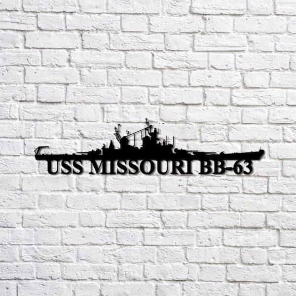 Us Navy Metal Sign, Veteran Signs, Uss Missouri Bb63 Navy Ship Metal Sign, Metal Sign, Metal Sign Decor, Metal Navy Signs