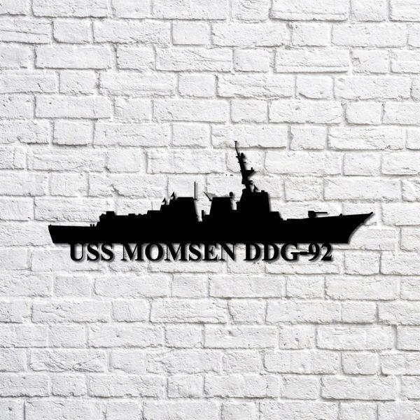 Us Navy Metal Sign, Veteran Signs, Uss Momsen Ddg92 Navy Ship Metal Sign, Metal Sign, Metal Sign Decor, Metal Navy Signs