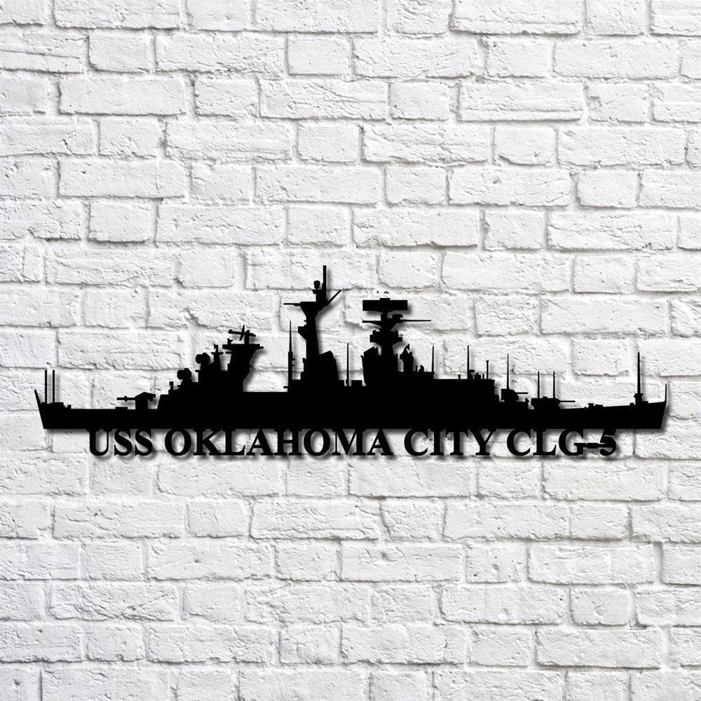 Us Navy Metal Sign, Veteran Signs, Uss Oklahoma City Clg 5 Navy Ship Metal Art, Metal Sign, Metal Sign Decor, Metal Navy Signs