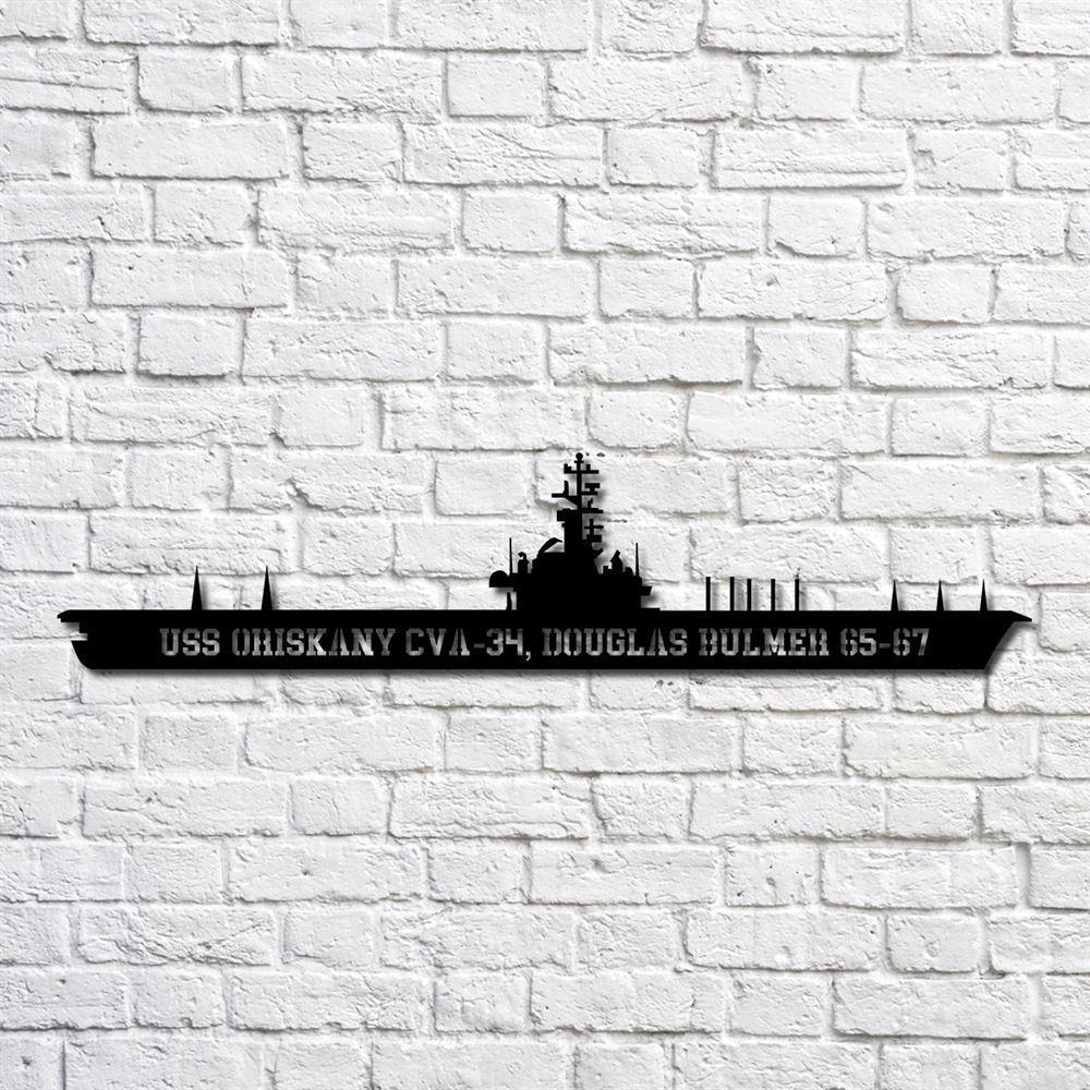 Us Navy Metal Sign, Veteran Signs, Uss Oriskany Cva 34, Douglas Bulmer 6567 Navy Ship Metal Art, Metal Sign, Metal Sign Decor, Metal Navy Signs