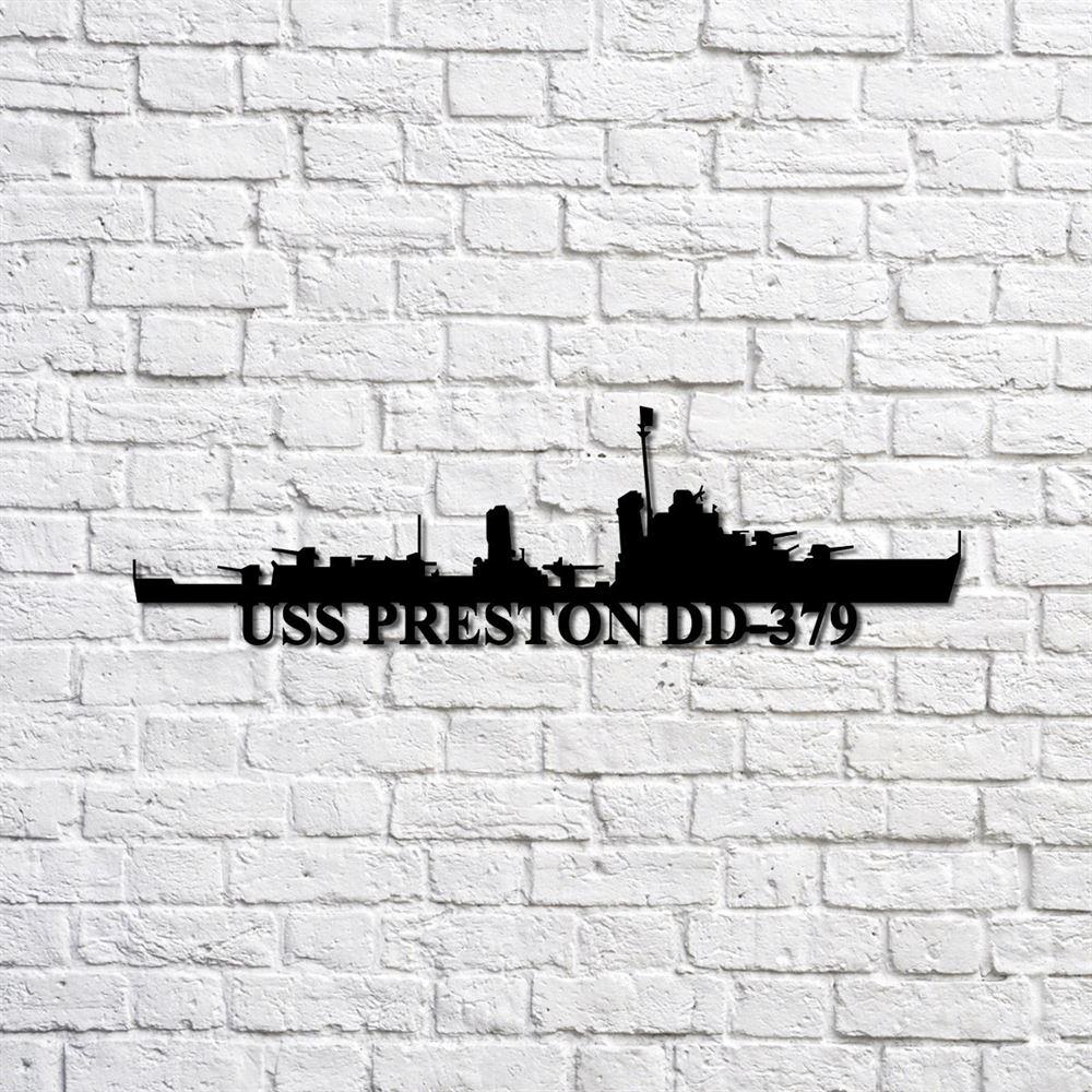 Us Navy Metal Sign, Veteran Signs, Uss Preston Dd379 Navy Ship Metal Sign, Metal Sign, Metal Sign Decor, Metal Navy Signs