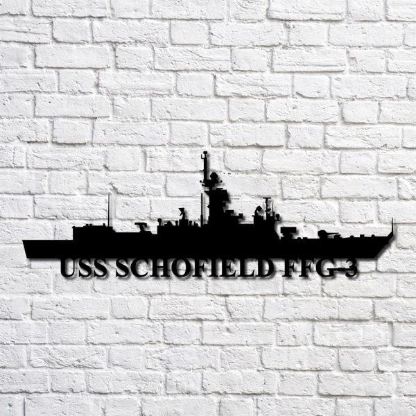 Us Navy Metal Sign, Veteran Signs, Uss Schofield Ffg3 Navy Ship Metal Art, Metal Sign, Metal Sign Decor, Metal Navy Signs