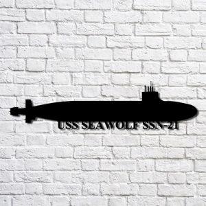 Us Navy Metal Sign Veteran Signs Uss Seawolf Ssn21 Navy Ship Metal Art Metal Sign Metal Sign Decor Metal Navy Signs 1 x1sssc.jpg