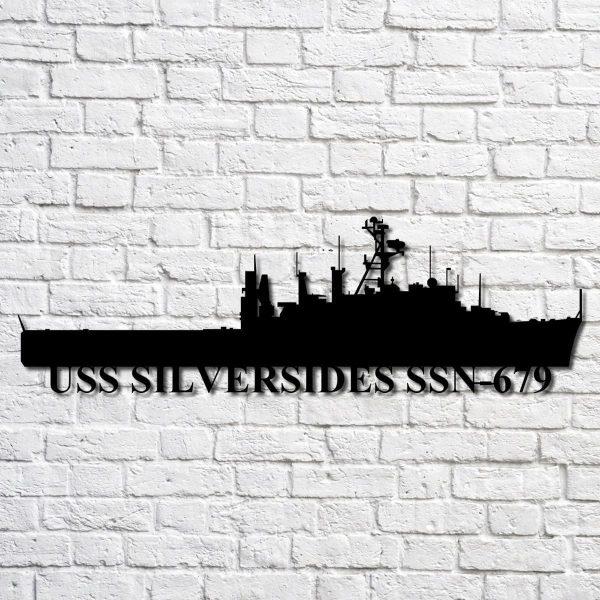 Us Navy Metal Sign, Veteran Signs, Uss Silversides Ssn679 Navy Ship Metal Art, Metal Sign, Metal Sign Decor, Metal Navy Signs