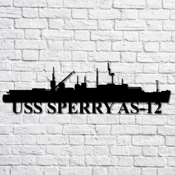 Us Navy Metal Sign, Veteran Signs, Uss Sperry As12 Navy Ship Metal Art, Metal Sign, Metal Sign Decor, Metal Navy Signs