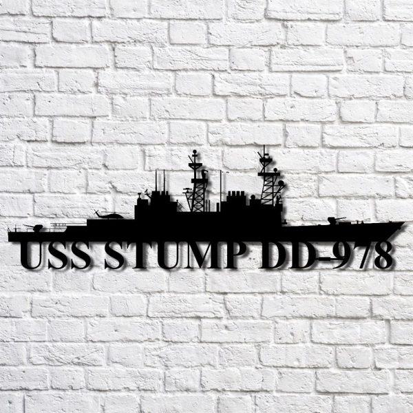 Us Navy Metal Sign, Veteran Signs, Uss Stump Dd978 Navy Ship Metal Art, Metal Sign, Metal Sign Decor, Metal Navy Signs