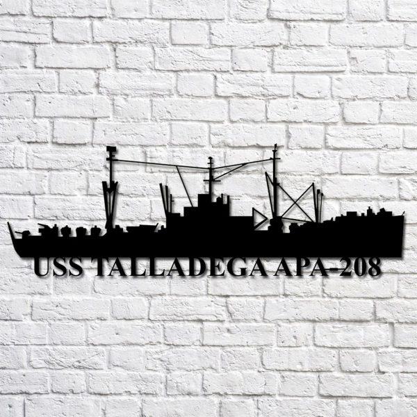 Us Navy Metal Sign, Veteran Signs, Uss Talladega Apa208 Navy Ship Metal Art, Metal Sign, Metal Sign Decor, Metal Navy Signs