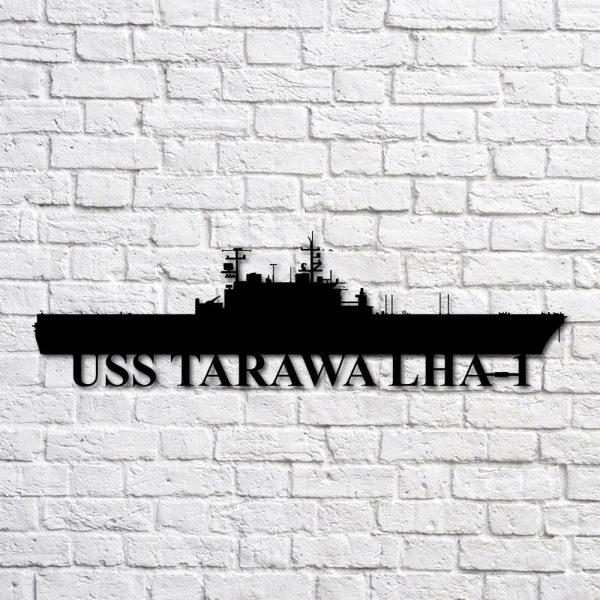 Us Navy Metal Sign, Veteran Signs, Uss Tarawa Lha1 Navy Ship Metal Art, Metal Sign, Metal Sign Decor, Metal Navy Signs