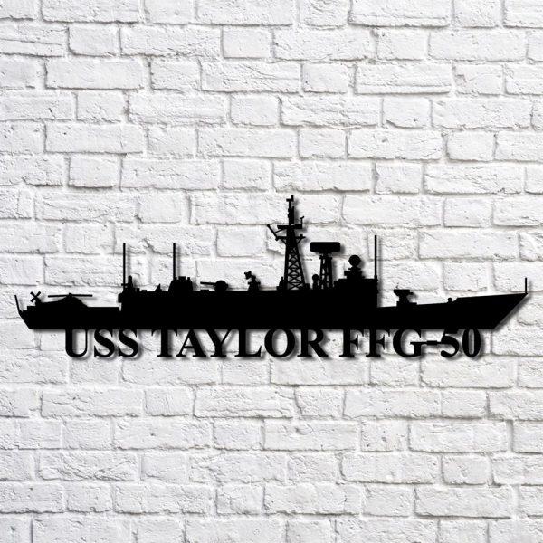 Us Navy Metal Sign, Veteran Signs, Uss Taylor Ffg50 Navy Ship Metal Art, Metal Sign, Metal Sign Decor, Metal Navy Signs