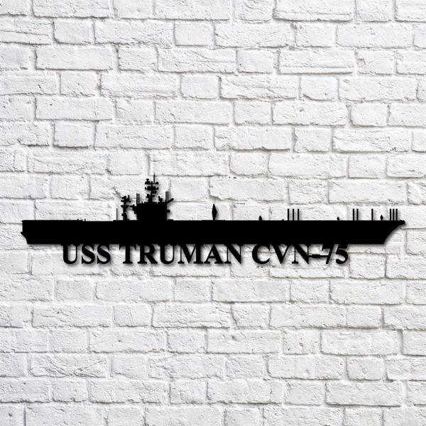 Us Navy Metal Sign, Veteran Signs, Uss Truman Cvn 75 Navy Ship Metal Art, Metal Sign, Metal Sign Decor, Metal Navy Signs