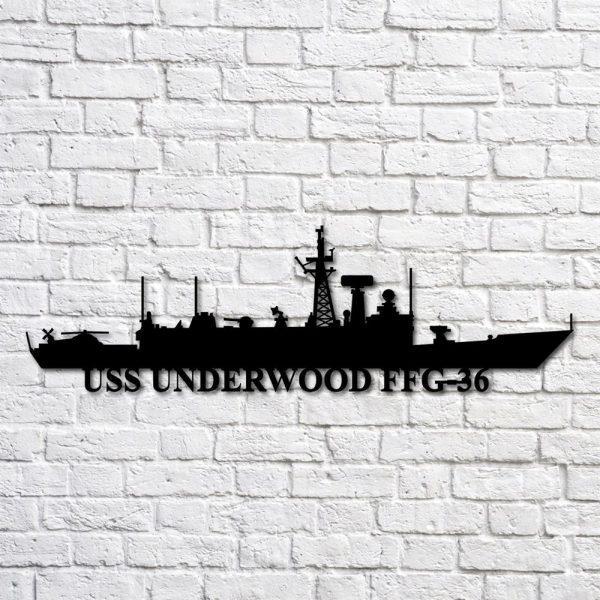 Us Navy Metal Sign, Veteran Signs, Uss Underwood Ffg36 Navy Ship Metal Art, Metal Sign, Metal Sign Decor, Metal Navy Signs