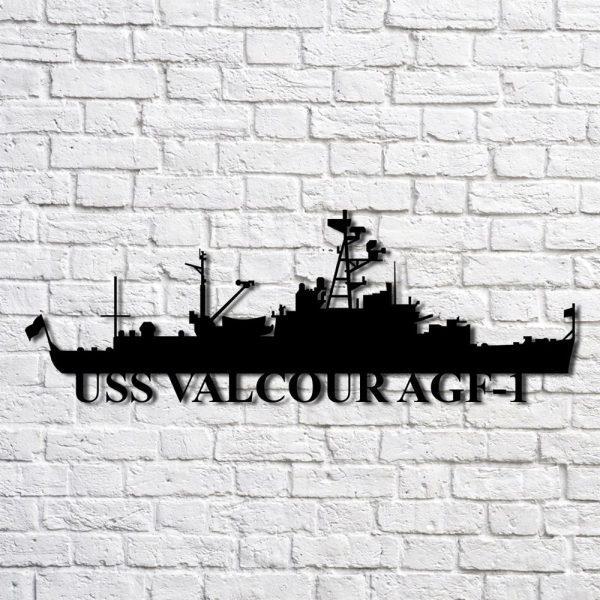 Us Navy Metal Sign, Veteran Signs, Uss Valcour Agf1 Navy Ship Metal Art, Metal Sign, Metal Sign Decor, Metal Navy Signs