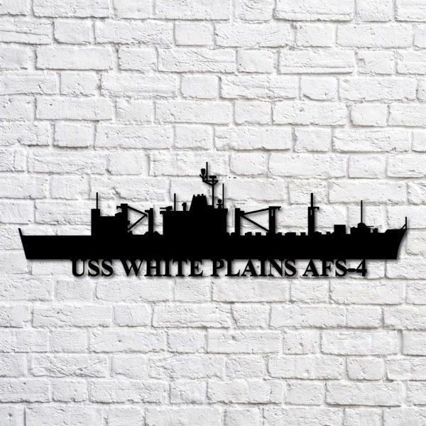 Us Navy Metal Sign, Veteran Signs, Uss White Plain Afs4 Navy Ship Metal Art, Metal Sign, Metal Sign Decor, Metal Navy Signs