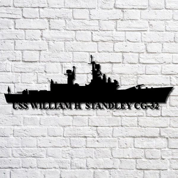 Us Navy Metal Sign, Veteran Signs, Uss William H. Standley Cg32 Navy Ship Metal Art, Metal Sign, Metal Sign Decor, Metal Navy Signs