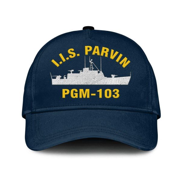 Us Navy Veteran Cap, Embroidered Cap, IIS PARVIN PGM-103 Embroidered Classic Baseball Cap, 3D Embroidered Hats, Mens Navy Cap