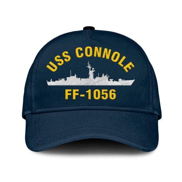 Us Navy Veteran Cap, Embroidered Cap, Uss Connole Ff-1056 Classic Embroidered Cap, 3D Embroidered Hats, Mens Navy Cap