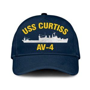 Us Navy Veteran Cap Embroidered Cap Uss Curtiss Av 4 Classic Embroidered Cap 3D Embroidered Hats Mens Navy Cap 1 mylehd.jpg