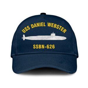 Us Navy Veteran Cap Embroidered Cap Uss Daniel Webster Ssbn 626 Classic Embroidered Cap 3D Embroidered Hats Mens Navy Cap 1 wgfdsd.jpg