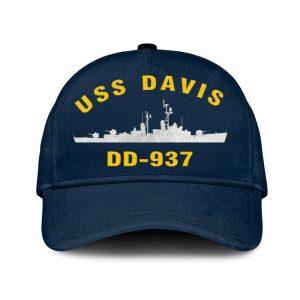 Us Navy Veteran Cap Embroidered Cap Uss Davis Dd 937 Classic Embroidered Cap 3D Embroidered Hats Mens Navy Cap 1 bsmggu.jpg