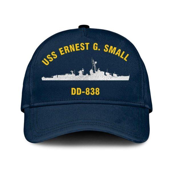 Us Navy Veteran Cap, Embroidered Cap, Uss Ernest G Small Dd-838 Classic Embroidered Cap, 3D Embroidered Hats, Mens Navy Cap