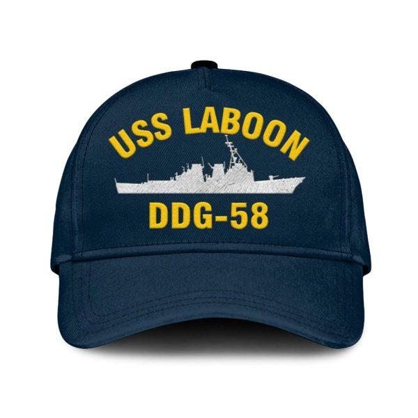 Us Navy Veteran Cap, Embroidered Cap, Uss Laboon Ddg-58 Classic Embroidered Cap, 3D Embroidered Hats, Mens Navy Cap