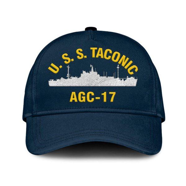 Us Navy Veteran Cap, Embroidered Cap, Uss Taconic Agc-17 Classic Embroidered Cap, 3D Embroidered Hats, Mens Navy Cap