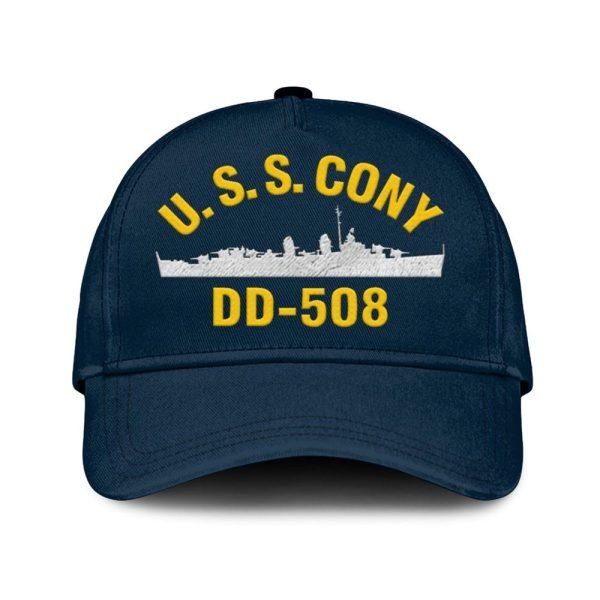 Us Navy Veteran Cap, Embroidered Cap, Usscony Dd-508 Classic Embroidered Cap, 3D Embroidered Hats, Mens Navy Cap