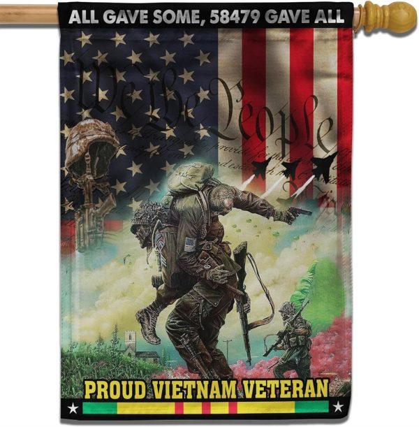 Us Veterans All Gave Some, 5849 Gave All Proud Vietnam Veteran Flag, Gift For Military Personnel