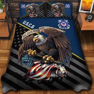 Veteran Bedding Set, All Gave Some Some Gave All US Coast Guard 1790 Veteran Bedding Set, Quilt Bedding Set, American Flag Bedding Set
