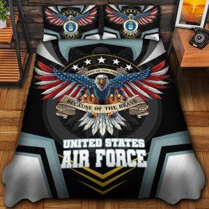 Veteran Bedding Set, Eagle United States Air Force Veteran Bedding Set, Quilt Bedding Set, American Flag Bedding Set