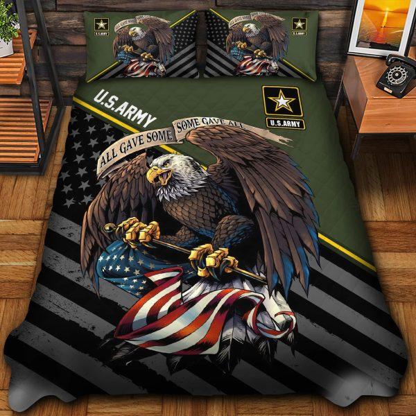 Veteran Bedding Set, Premium All Gave Some Some Gave All US Army Veteran Bedding Set, Quilt Bedding Set, American Flag Bedding Set