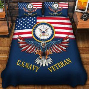 Veteran Bedding Set, Premium Art Eagle Flag…