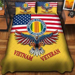 Veteran Bedding Set, Premium Art Eagle Flag…