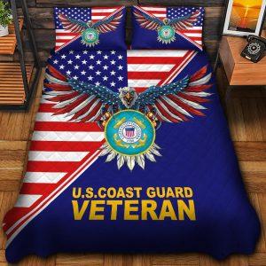 Veteran Bedding Set, Premium Eagle Flag US…