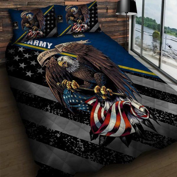 Veteran Bedding Set, Premium Unique Us Army Veteran Bedding Set, Quilt Bedding Set, American Flag Bedding Set