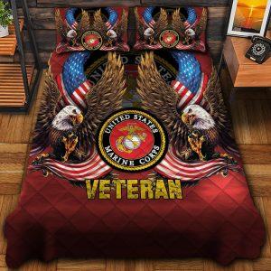 Veteran Bedding Set, US Marine Corps Veteran…