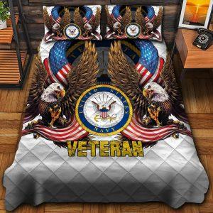 Veteran Bedding Set, US Navy Services Veteran…