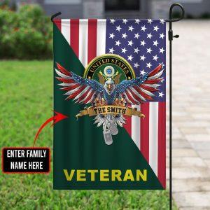 Veteran Day Flag Custom Family Name US Army Eagle Art Veteran Flag Us Flag Veterans Day American Flag Veterans Day 2 rconvh.jpg