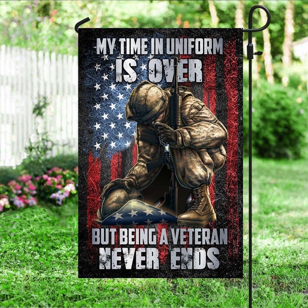 Veteran Day Flag, Premium A Veteran Never Ends Flag, Us Flag Veterans Day, American Flag Veterans Day