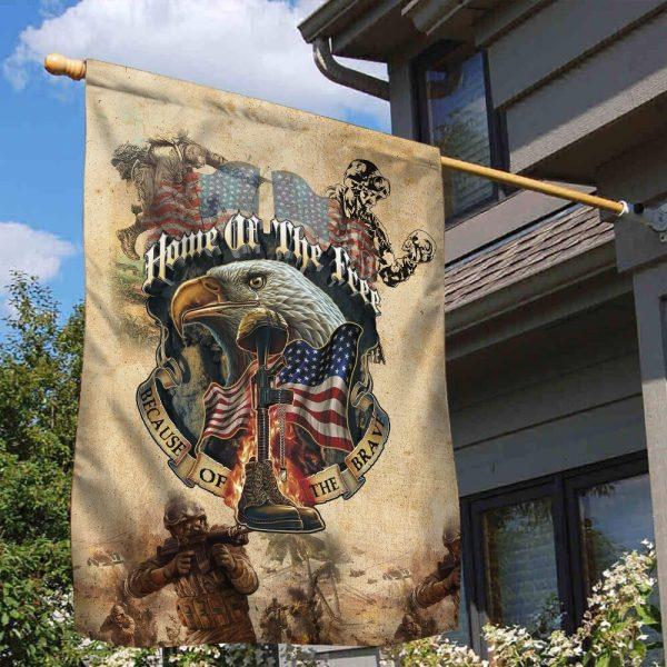 Veteran Day Flag, Premium Home Of The Free Veteran Flag, Us Flag Veterans Day, American Flag Veterans Day