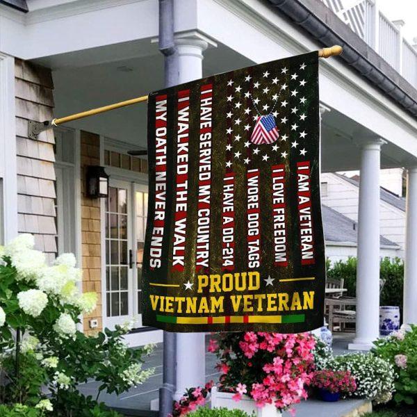 Veteran Flag, I Walked The Walk Flag, American Flag, Veteran Decoration Outdoor Flag