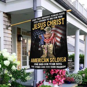 Veteran Flag, Jesus Christ And The American…