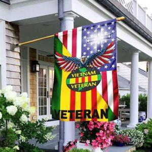 Veteran Flag, Jesus Cross American US Flag,…