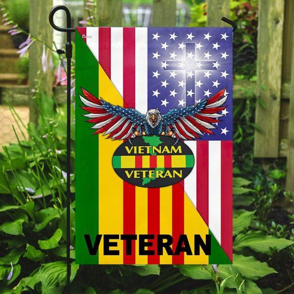 Veteran Flag, Jesus Cross American US Flag, American Flag, Veteran Decoration Outdoor Flag
