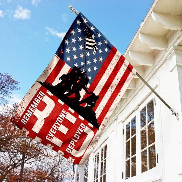 Veteran Flag, Remember Everyone Deployed Flag, American Flag, Veteran Decoration Outdoor Flag